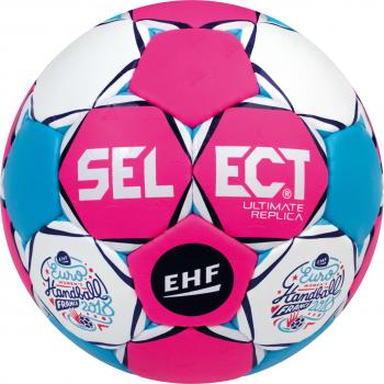 Select Ultimate Replica Ballon de Handball Adulte Unisexe, Rose/Blanc/Bleu, Junior