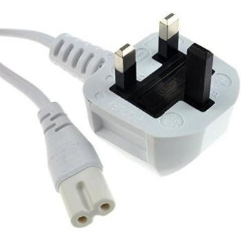 2m Figure 8 UK Outlet to C7 Adapter for LEDs/Smart TVs