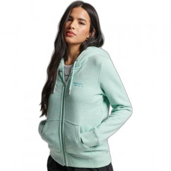 Sweatshirt à capuche Superdry logo brodé femme, Vert, Taille: 36