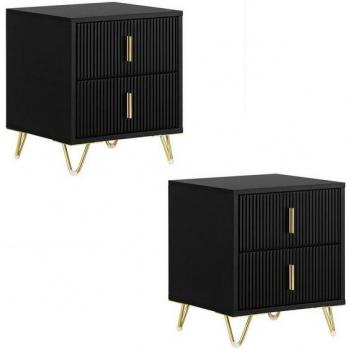 Lot de 2 tables de chevet modernes – Tables de nuit