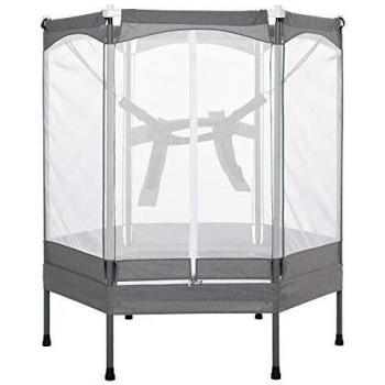 HOMCOM Indoor/Outdoor-Trampolin für 3‑12 Jahre – Sicherheitsnetz