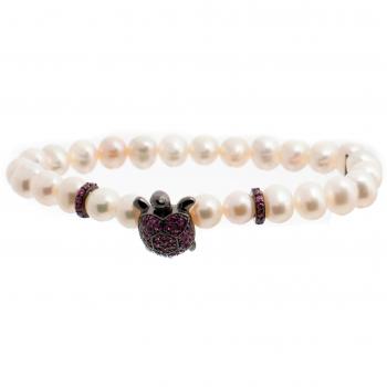 Pink Turtle Radiance Wristband – Lancaster JLA‑BR‑TURTLE‑5‑WH – 16 mm
