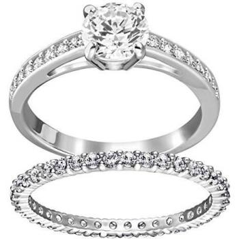 Swarovski Anillo Attract, Conjunto, Pavé, Baño de rodio, 52