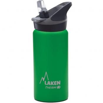 Laken Jannu 17oz Insulated Bottle – Green, Straw Cap, Hand‑held Design