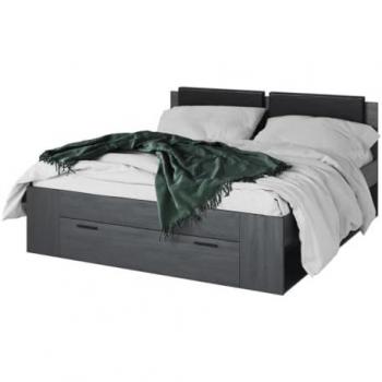 Letto da Camera FLOYD 180x200 Grigio con Doghe Integrate