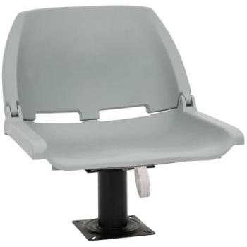 Grey Foldable Boat Seat Set 2 Pieces No Pillow 48x51x41 cm