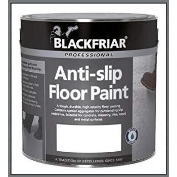 Blackfriar's Anti-Slip Floor Paint in Mid Grey (Semi-Gloss, 5 Liter Bottle, For Both Indoor and Outdoor Use)