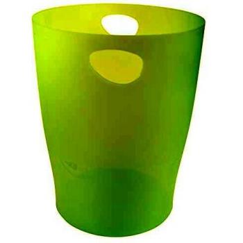 Exacompta EcoBin 8-Pack Office/Home Waste Paper Bin, Translucent, Lime Green