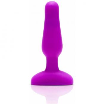 Novice Plug by b‑Vibe in Fuchsia & Silver