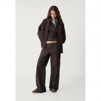 Stradivarius Wide Leg Cargo Jeans Brown 10