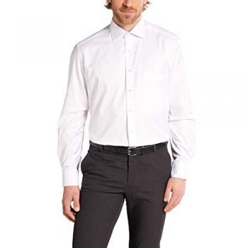 Eterna COMFORT FIT Langarmhemd, unifarben Weiß, Größe 39