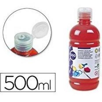Tempera Liquida Liderpapel Escolar 500 Ml Rojo