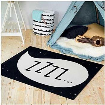 Tapis rectangulaire Sleep Tight MD Noir 95x125 cm