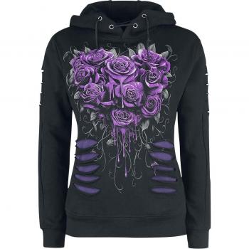 Spiral Black Hooded Sweater