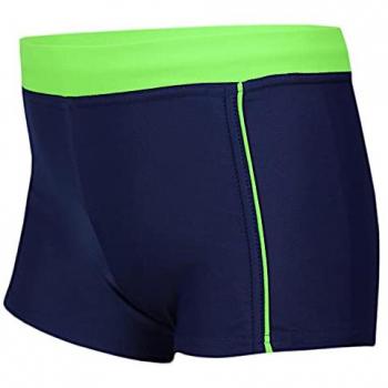 Aquarti Jungen Badehose grün mit seitlicher Paspel