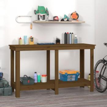 Prolenta Banc de travail Marron Miel – 140x50x80 cm, bois naturel