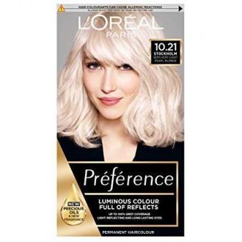 L'Oreal Paris Preference Permanent Hair Color, 10.21 Very Light Pearl Blonde