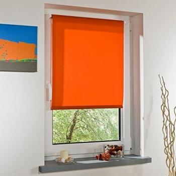 Seitenzugrollo Klemmfix, orange, 80x150 cm