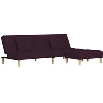Garten-Glück Lila Schlafsofa 2‑Sit, Kissen‑Set & passender Hocker