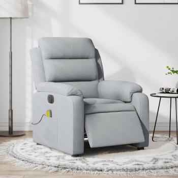 Stoff-Sessel mit Massagefunktion – elektrisch, hellgrau – vidaXL (Einzelstück)