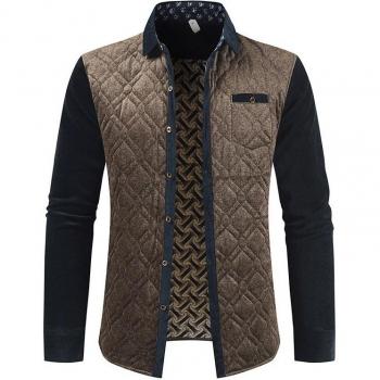 Middle-aged Men's Warmth Cardigan Shirt