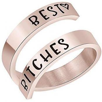 LucBuy Stainless Steel Motivational Ring with Keep Going Engraving – For Men, Women & Teenagers