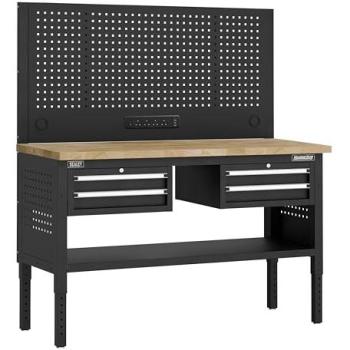 Modular Workbench 1525 mm, 4 Drawers, Superline PRO – Wooden Top