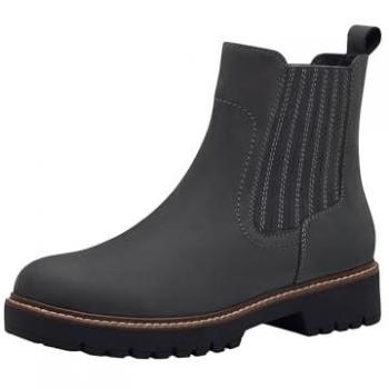 Bottines sportives Tamaris cuir gris foncé Touch-it