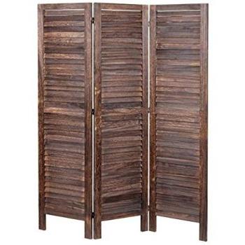 Brise-vue HWC-G30 170x120cm marron style shabby