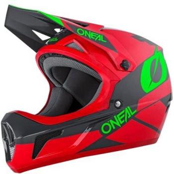 O'NEAL MTB Fullface Helm – Grau Rot Grün, Größe S, ABS Schale