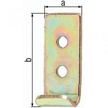 FP Gancio CKA 13 K2 Alberti Raccordo Connettore Legno Gancio Bloccaggio Tipo C Dritto 30x12 mm Galvanizzato Giallo Zincato (50 pz.)
