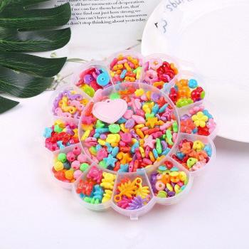 500-580Pcs Educational Bead Lacing Toy