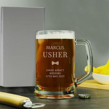 Custom Clear Usher Pint Tankard – Men's Personal Tribute