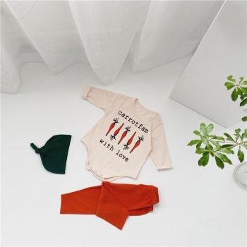 Vêtements de maison bébé garçon à motif carotte