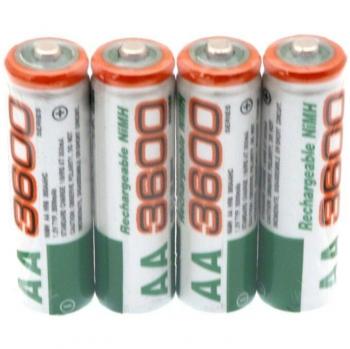 AA 3600 mAh Batería Recargable 4/8/12 Paquete