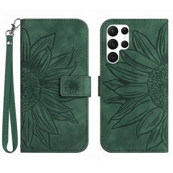 Protector de Pantalla y Cuerda para Samsung Galaxy S24 Ultra HT04 Color Verde Oscuro