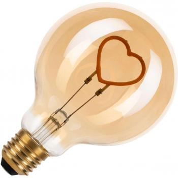 Gold Heart Shape LED Fixture – Bailey G95, 2W, E27