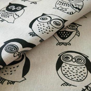 Retro Printed Cotton Linen for Crafting