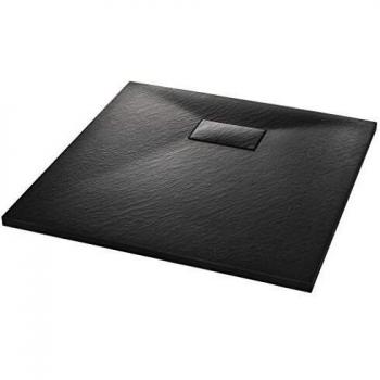 90x90 cm SMC Black Shower Base Tray vidaXL