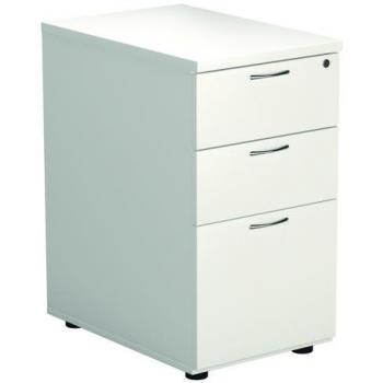 First Desk High Pedestal 3 Drawer 600mm Deep White