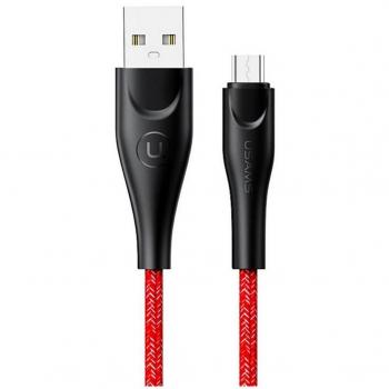 USAMS 1‑Meter Red Red Microusb Braided Cable with Quick‑Charge Capability (U41)