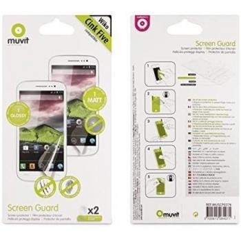Protector de pantalla Muvit MUSCP0378 para Wiko Cink Five (mate y brillante)