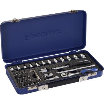 Pack de clés à douille 36 pièces 1/4 (4–13 mm) – 72 dents, 6 pans