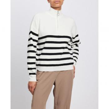 Jersey Vila blanco con rayas negras para mujer