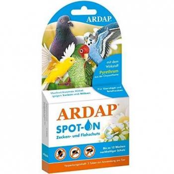 ARDAP Spot‑On traitement spot-on pour volailles d’exposition et pigeons voyageurs, 3 exemplaires