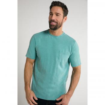 5XL Turquoise Plus Size Vintage T-Shirt for Men, Cotton, JP1880