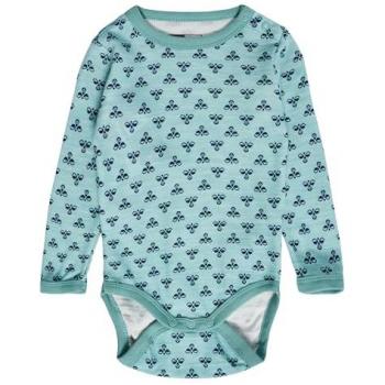 Body Hummel Bambina 62 cm Bambo Mineral Blu Maniche Lunghe