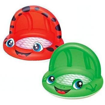 Piscina Gonfiabile a Forma di Coccinella 97x66 cm con Parasole