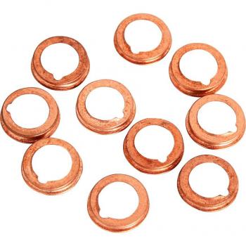 Tapón de drenaje de aceite con juntas de arandela metálicas para Nissan, 10 piezas, 11026-01M02