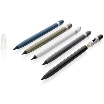 Aluminium pen zonder inkt met gum